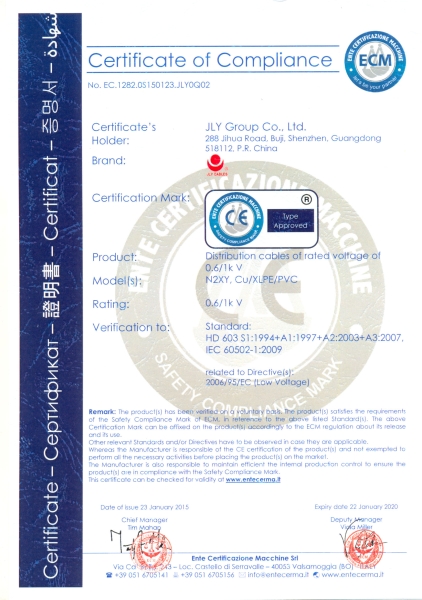 YJV CE 证书